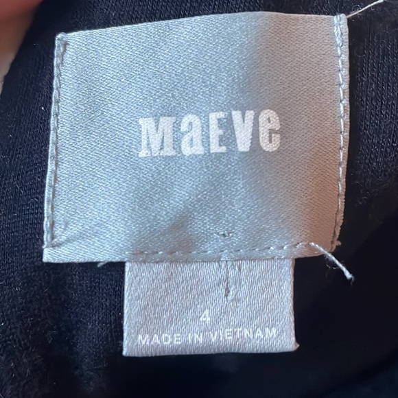 Anthropologie Maeve Amory Black Ivory Floral Fit & Flare Dress Size 4 Classic - Picture 13 of 14